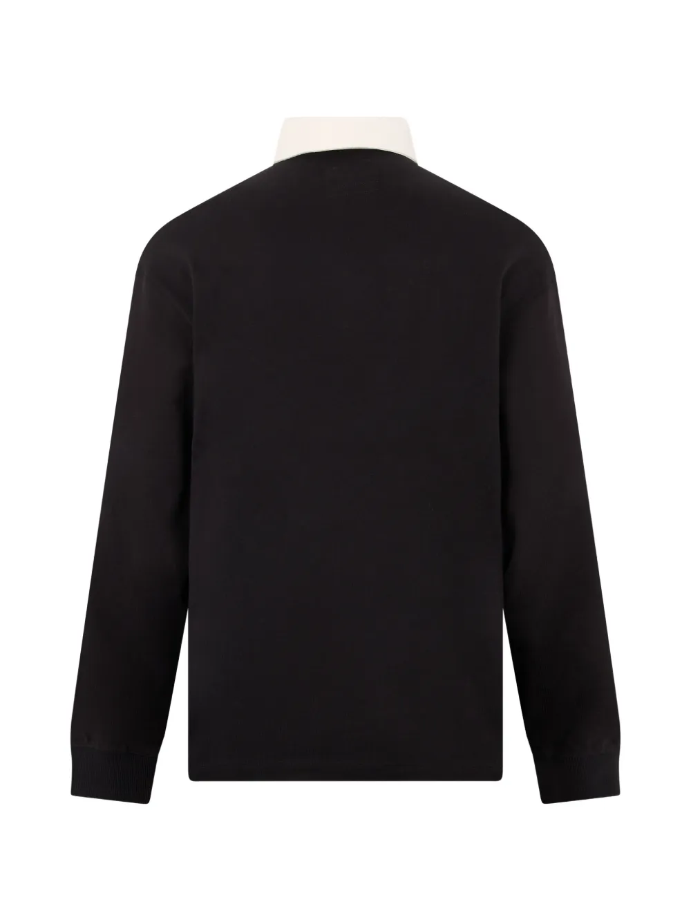 BOSS Poloshirt met chevron-detail en logo-patch Zwart