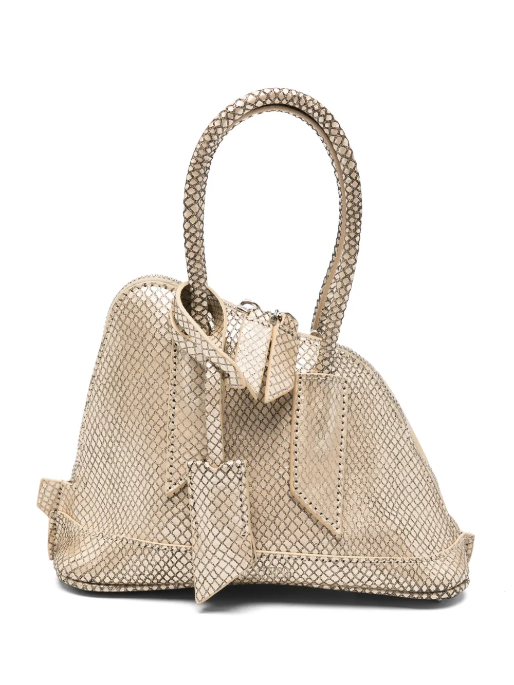 The Attico mini Sant Ambroeus snakeskin-effect asymmetric tote bag Goud