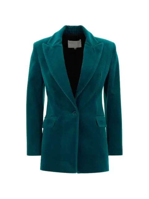 Costarellos velvet single-breasted blazer