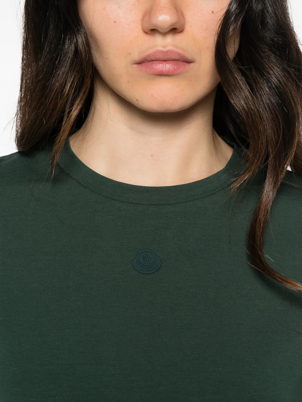 Moncler logo-patch T-shirt Groen