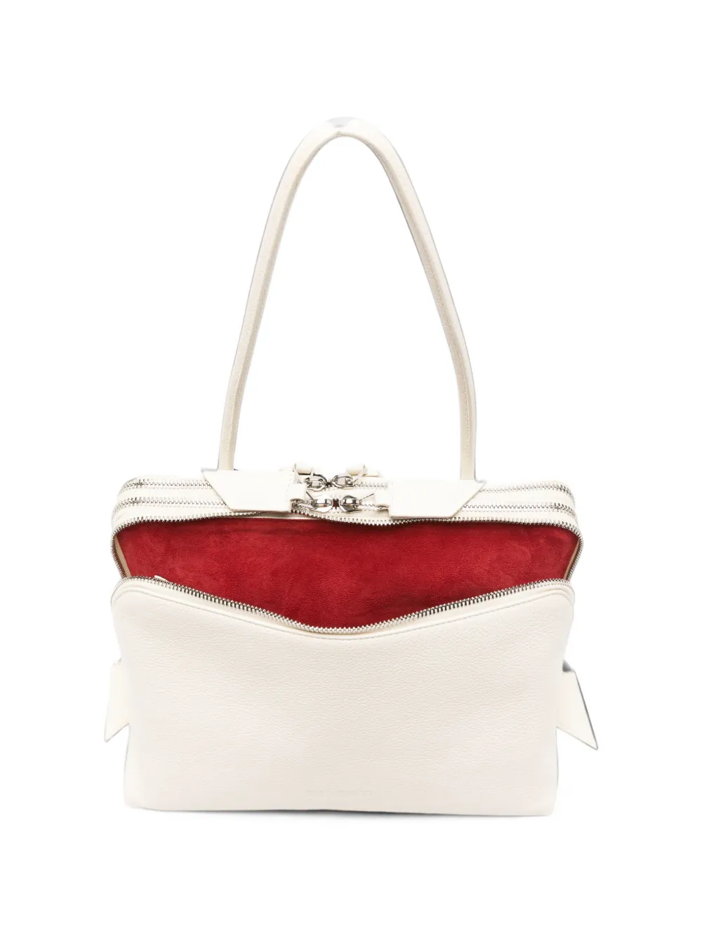 The Attico L'Altra di Milano leather tote bag Wit