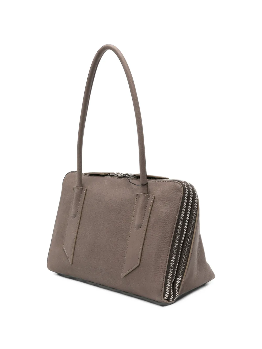 The Attico L'Altra di Milano triple-zip leather tote bag Grijs