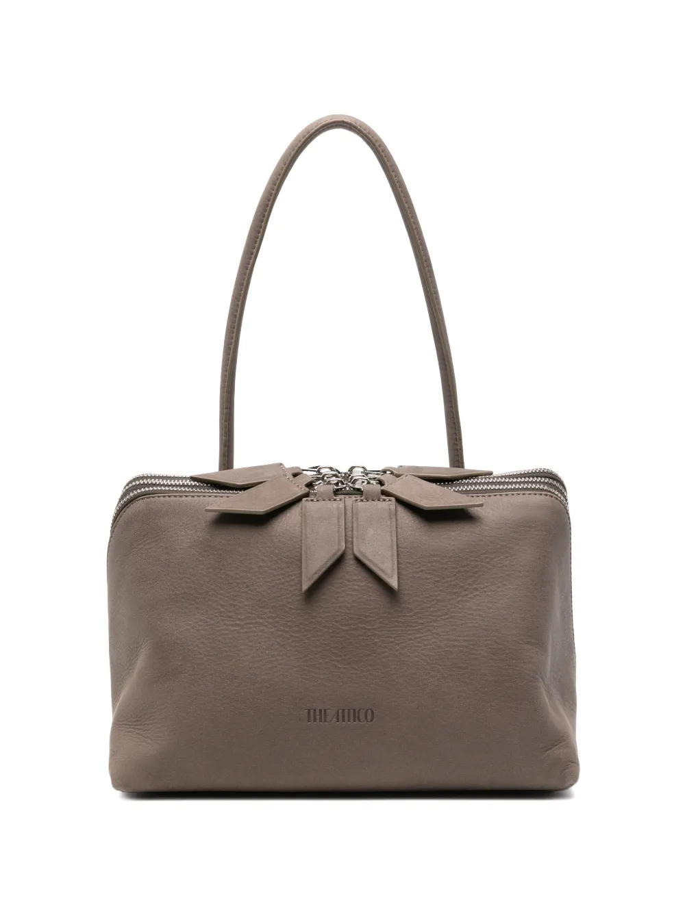 The Attico L'Altra di Milano triple-zip leather tote bag Grijs