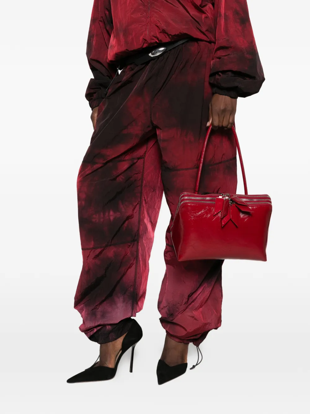 The Attico L'Altra di Milano patent-leather tote bag Rood