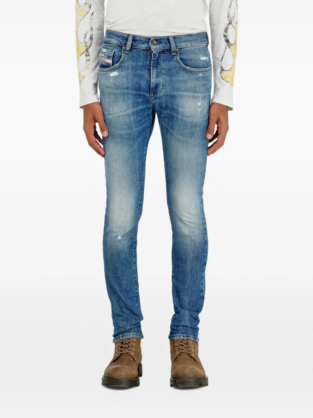 Diesel 2019 D-Strukt slim-fit jeans Blauw