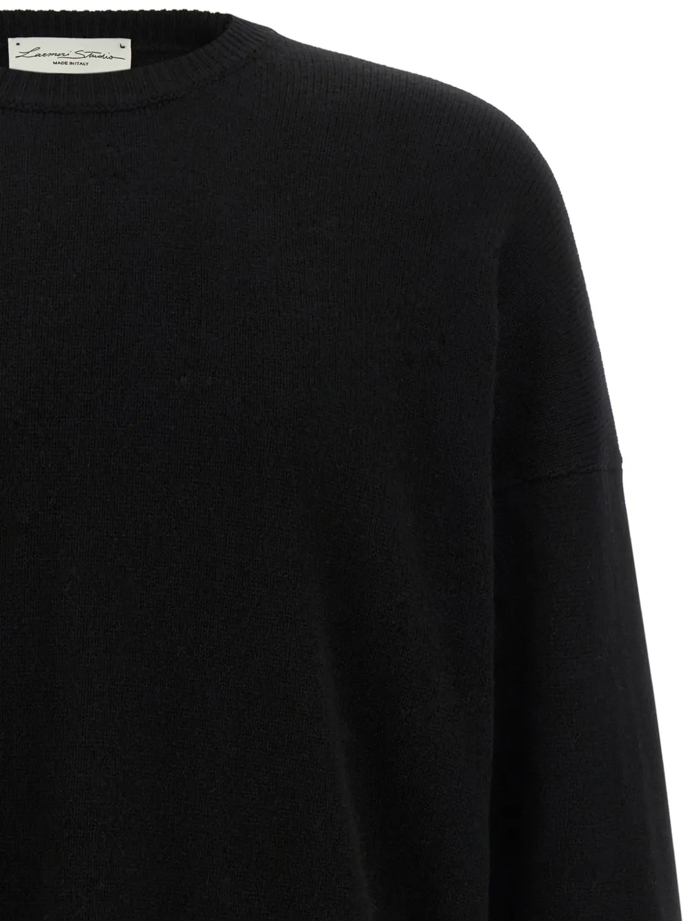 LARMERI STUDIO dropped-shoulder wool sweater Zwart