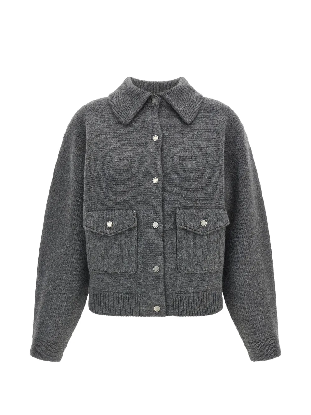 Guest In Residence button-fastening wool cardigan - Grey