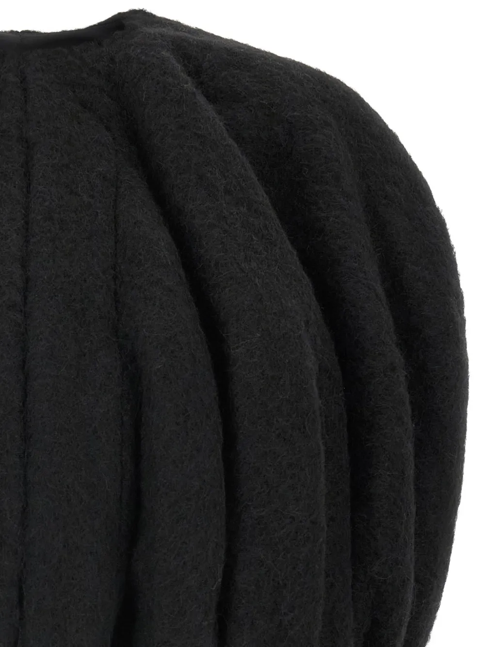 Rick Owens Temple Bubble cropped cape Zwart