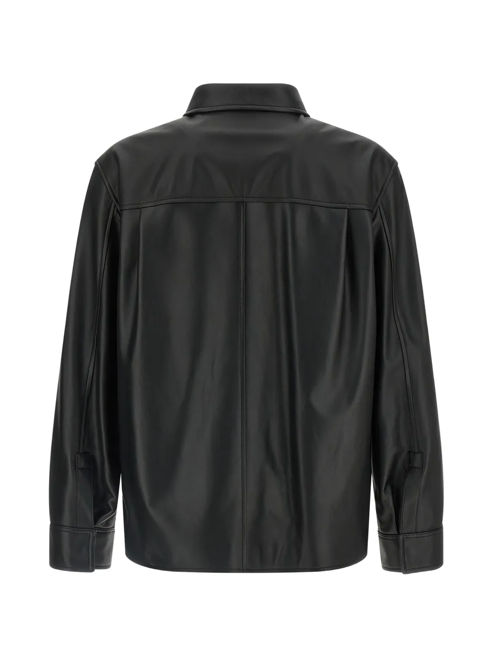 LOEWE Leren shirtjack Zwart