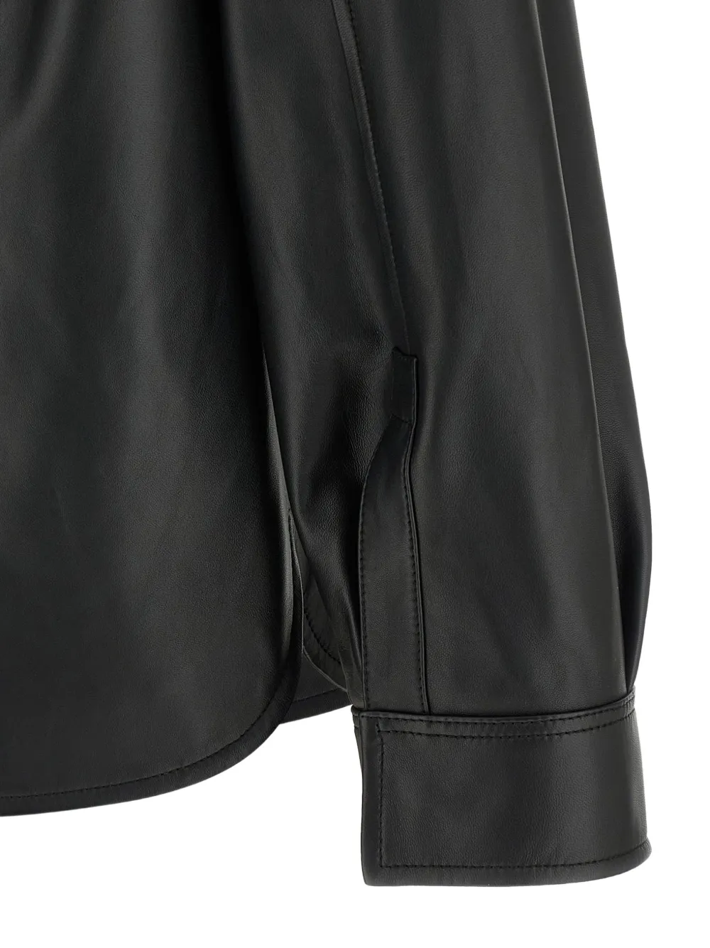 LOEWE Leren shirtjack Zwart