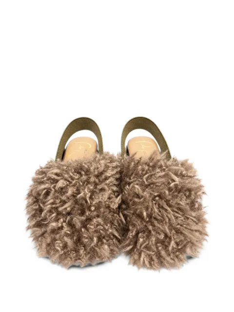 Eli1957   faux-fur slingback sandals