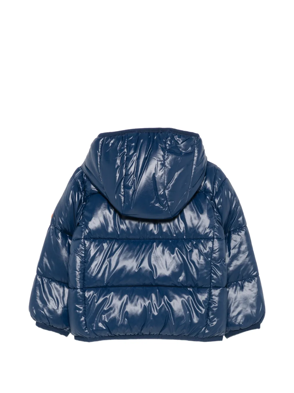 Save The Duck Kids quilted hooded jacket Blauw