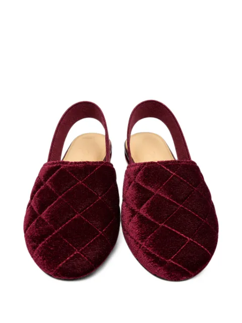 Eli1957   quilted velvet slingback sandals