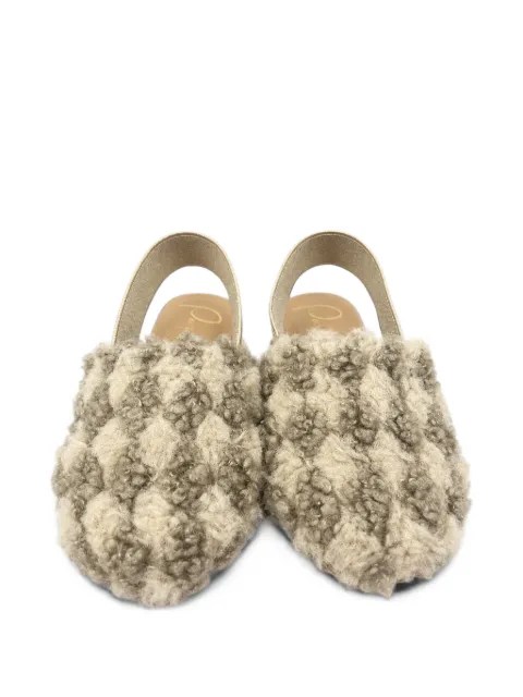Eli1957 faux-fur elasticated sandals