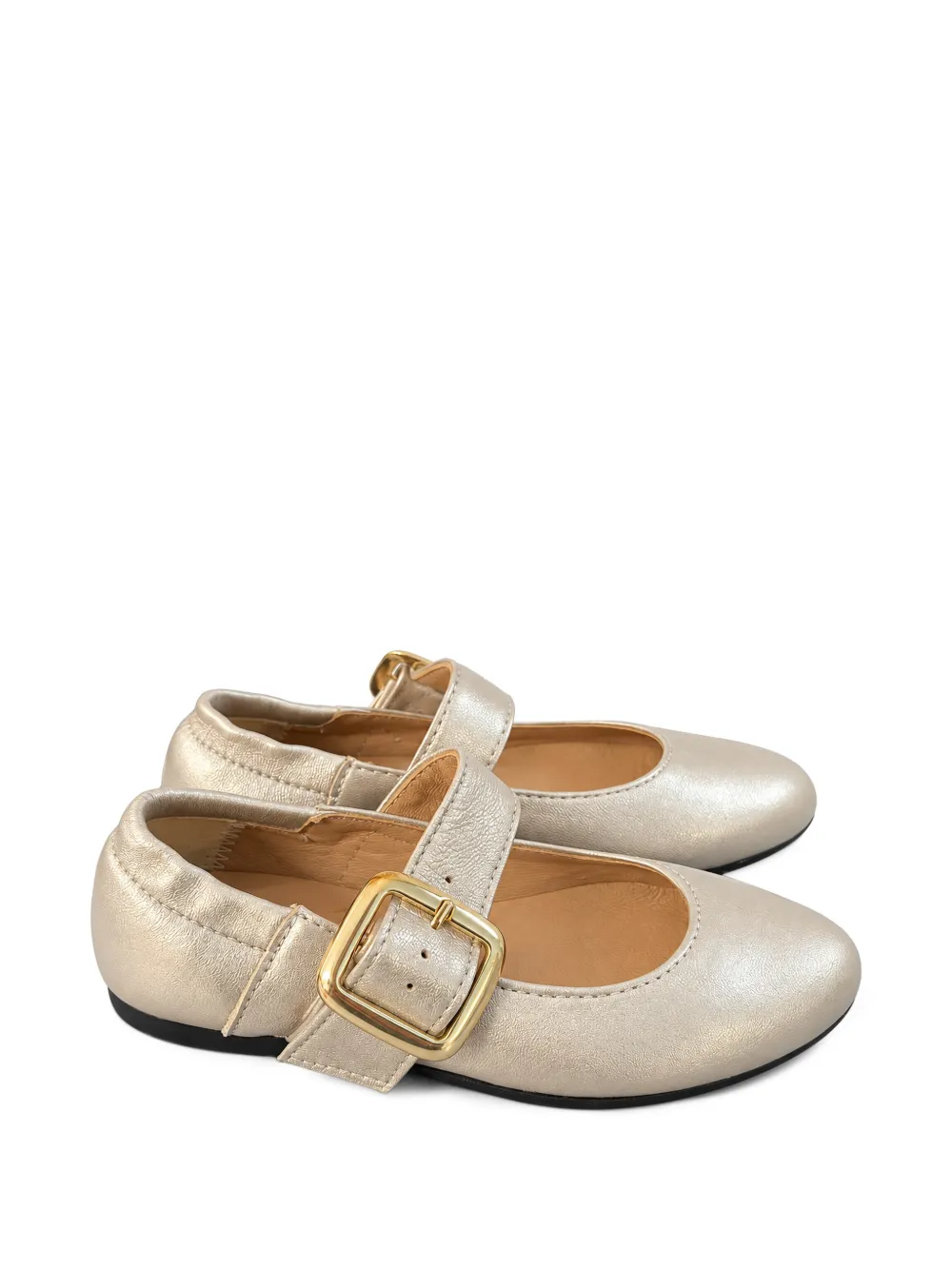 Eli1957 buckle-fastening leather ballet flats - Oro