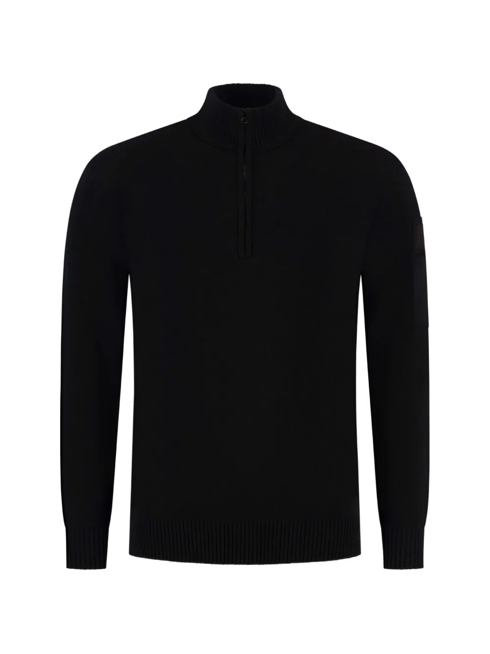 C.P. Company logo-patch quarter-zip sweater - Noir C.P. Company logo-patch quarter-zip sweater - Noir