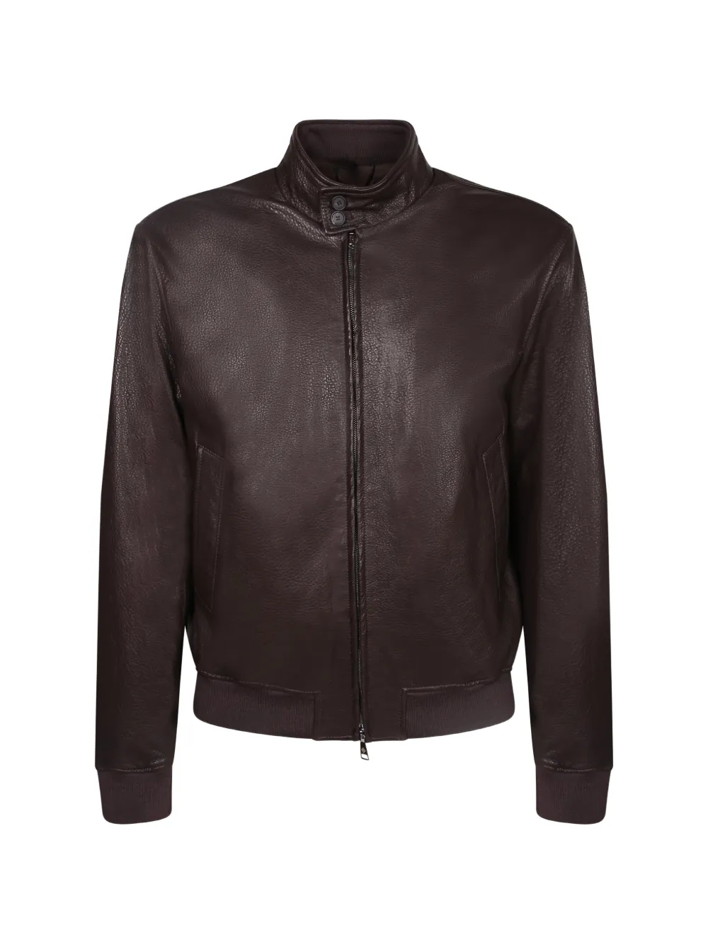 Tagliatore leather bomber jacket - Braun