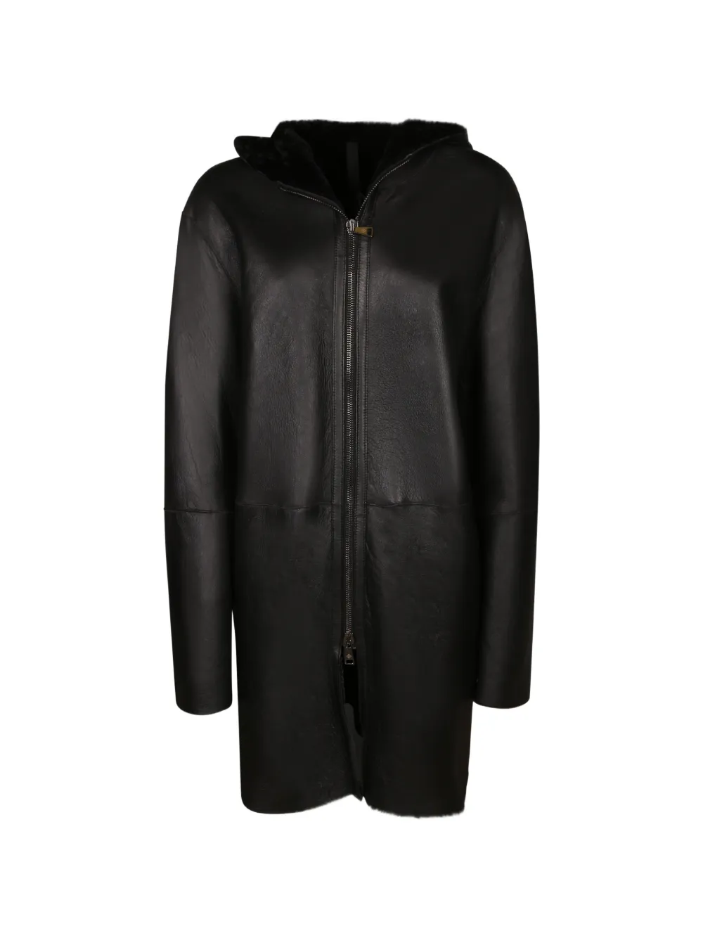 Tagliatore hooded shearling coat - Nero