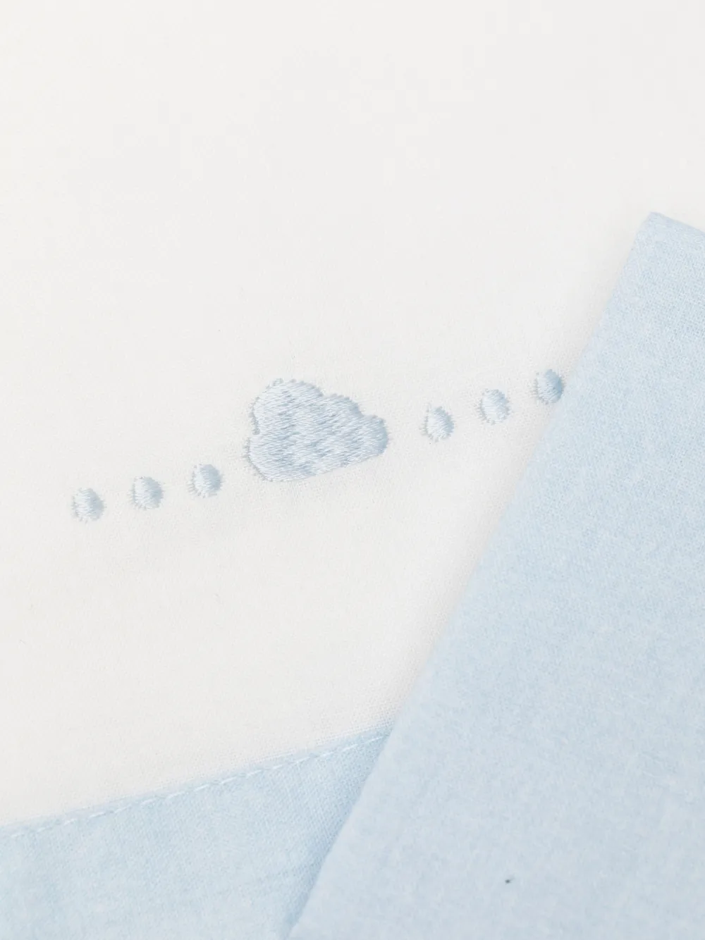 Mayoral cloud-embroidered cotton bedding set (set of three) Wit