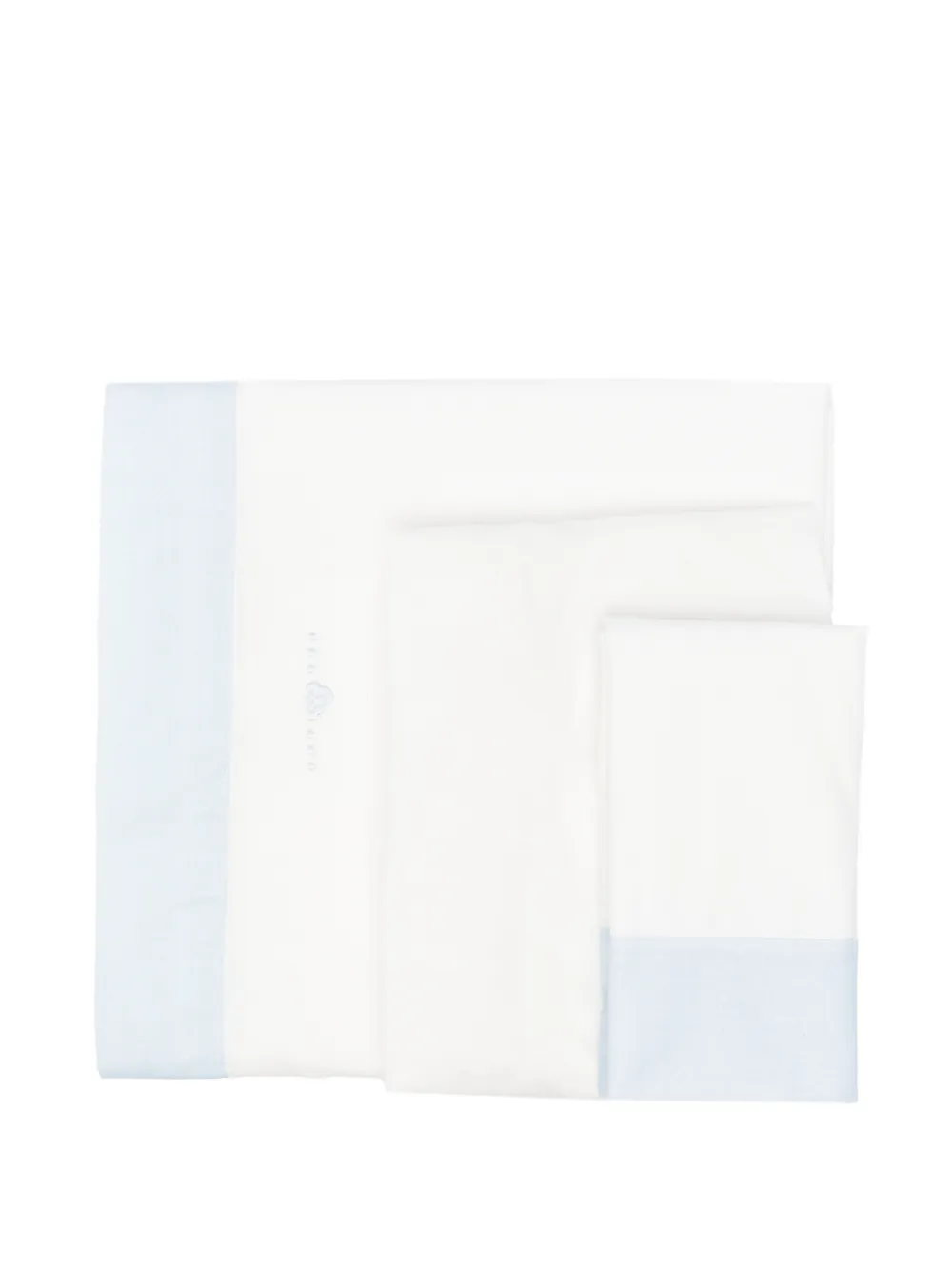 Mayoral cloud-embroidered cotton bedding set (set of three) Wit