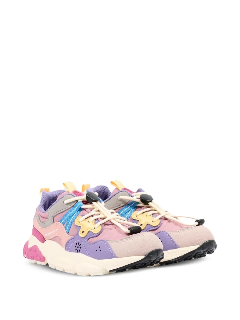FLOWER MOUNTAIN KIDS Yamano 3 colour-block sneakers - Rosa