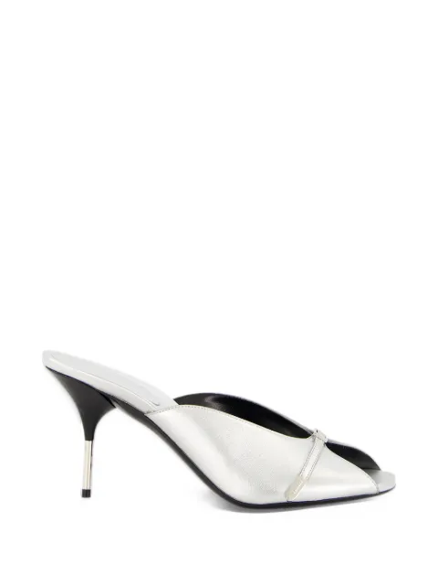 Versace buckle-detail metallic sandals