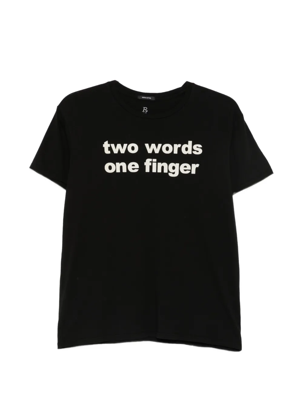 R13 slogan-print T-shirt Zwart