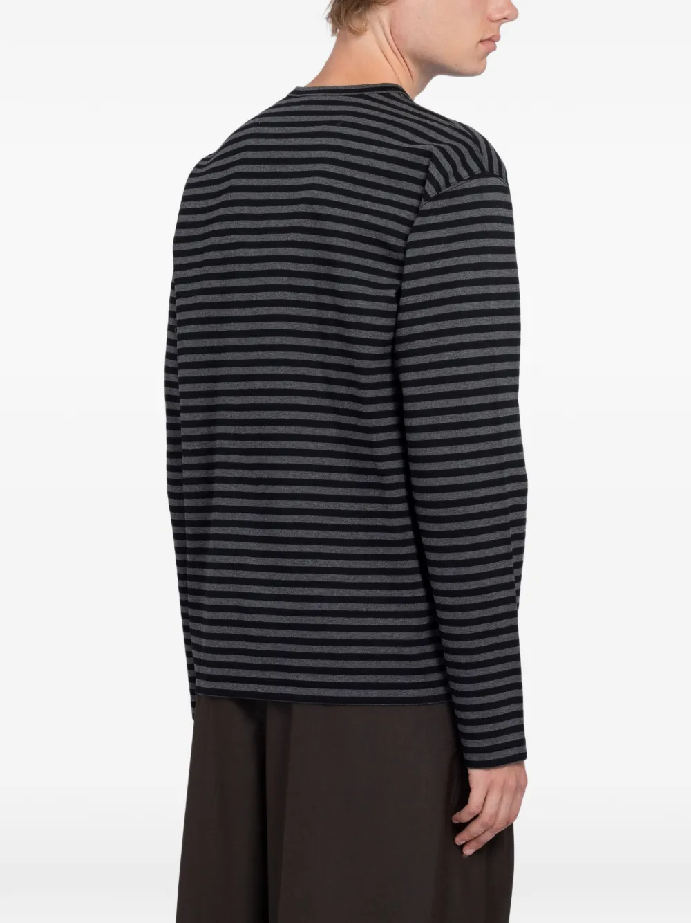 Junya Watanabe MAN striped long-sleeve T-shirt Zwart