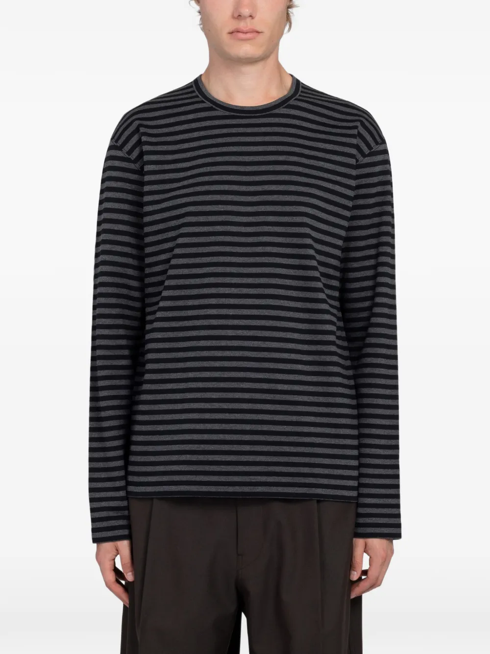 Junya Watanabe MAN striped long-sleeve T-shirt - Nero
