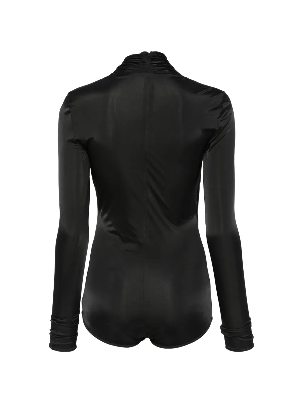 Mugler draped long-sleeve bodysuit Zwart
