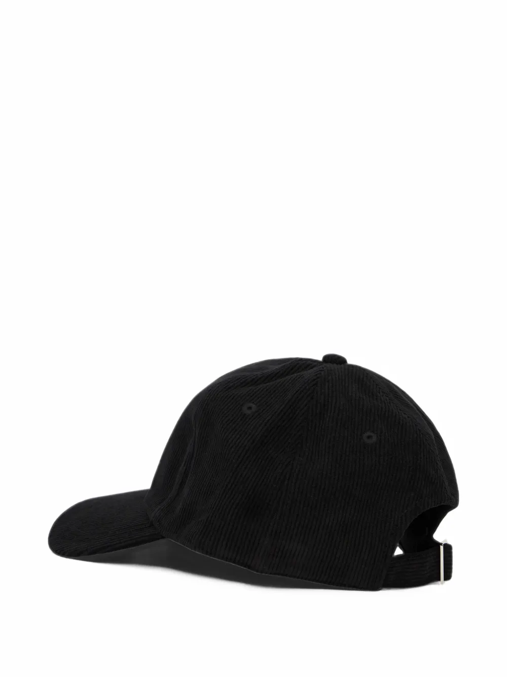 BOSS corduroy logo-embroidered baseball cap Zwart