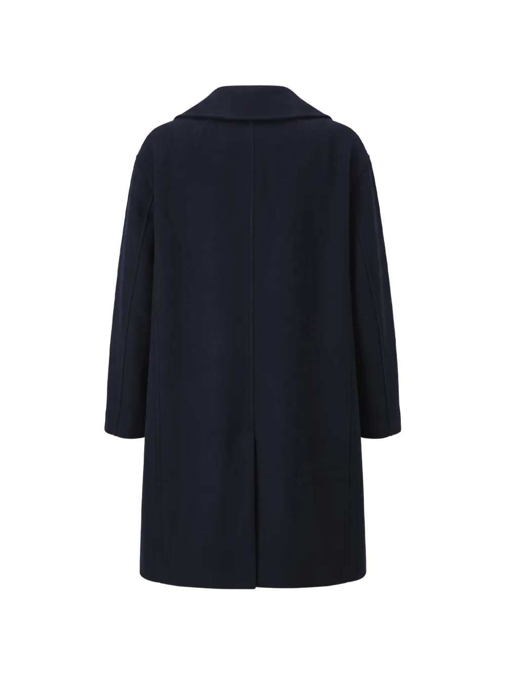 'S Max Mara Mantel met enkele rij knopen en gekerfde revers Blauw