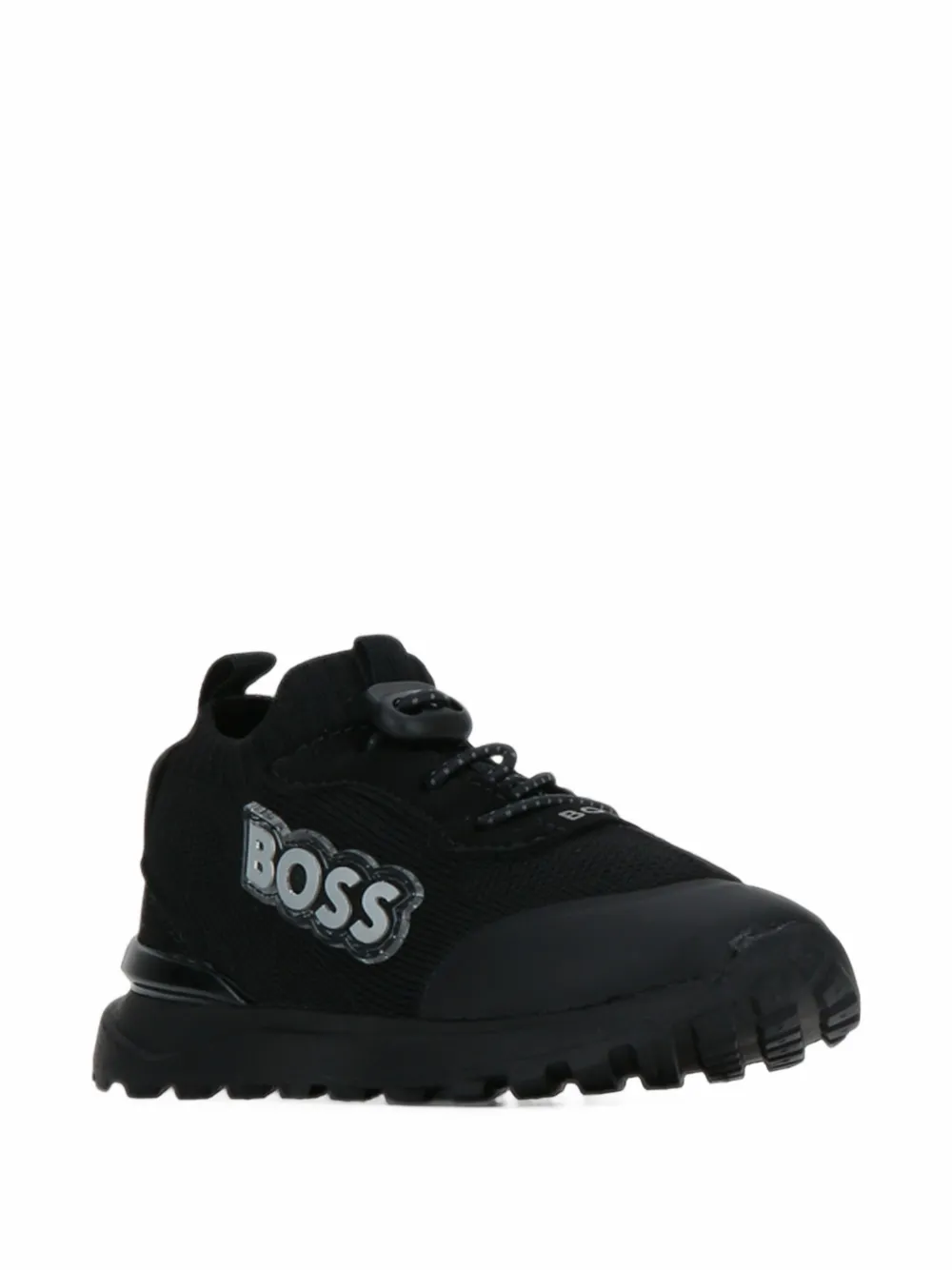 BOSS Kidswear Sneakers a calzino con logo - Nero