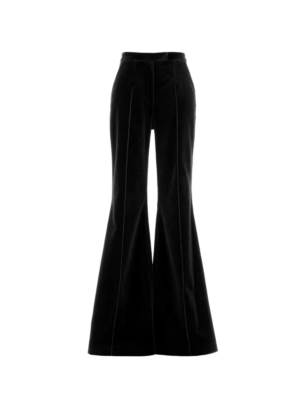 Costarellos Flared broek met fluwelen afwerking Zwart