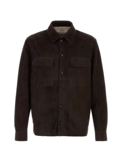Agnona suede shirt jacket