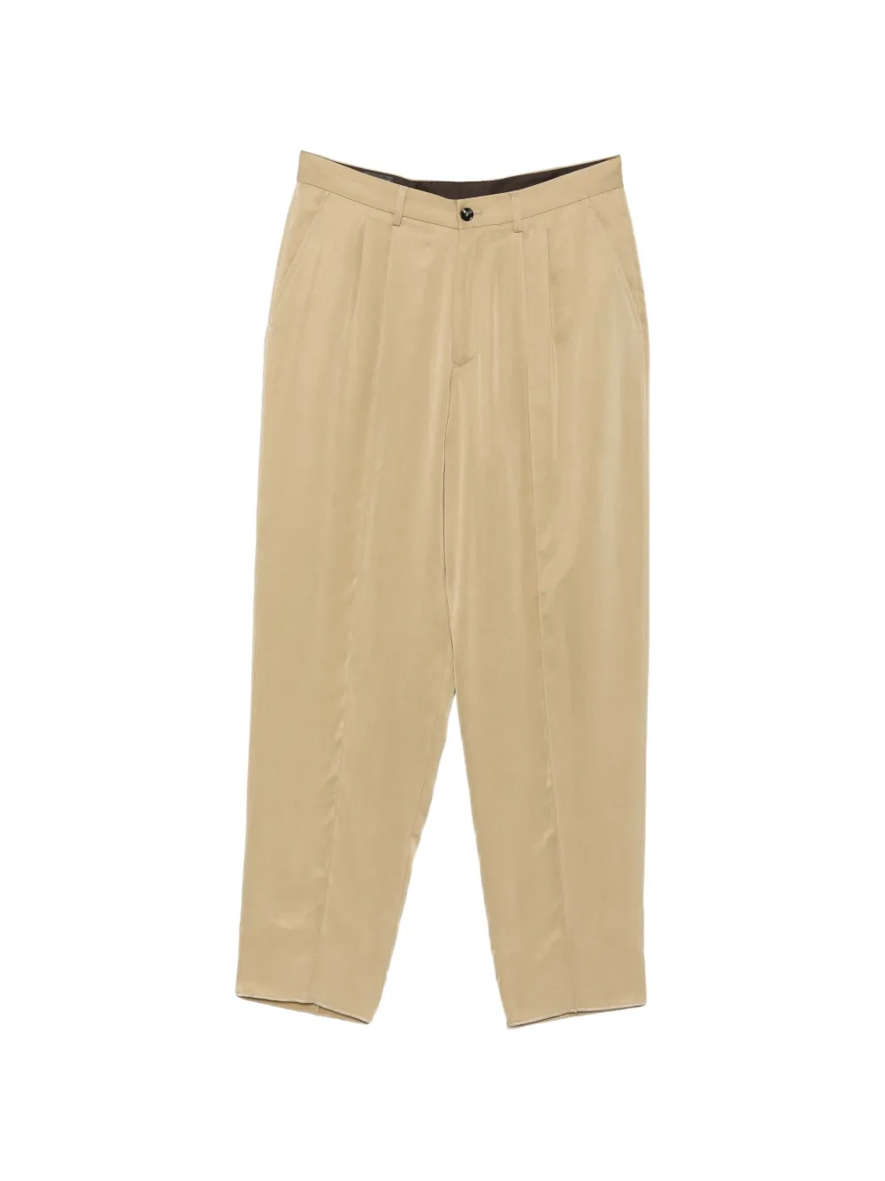 Giorgio Armani pleated straight-leg trousers - Nude