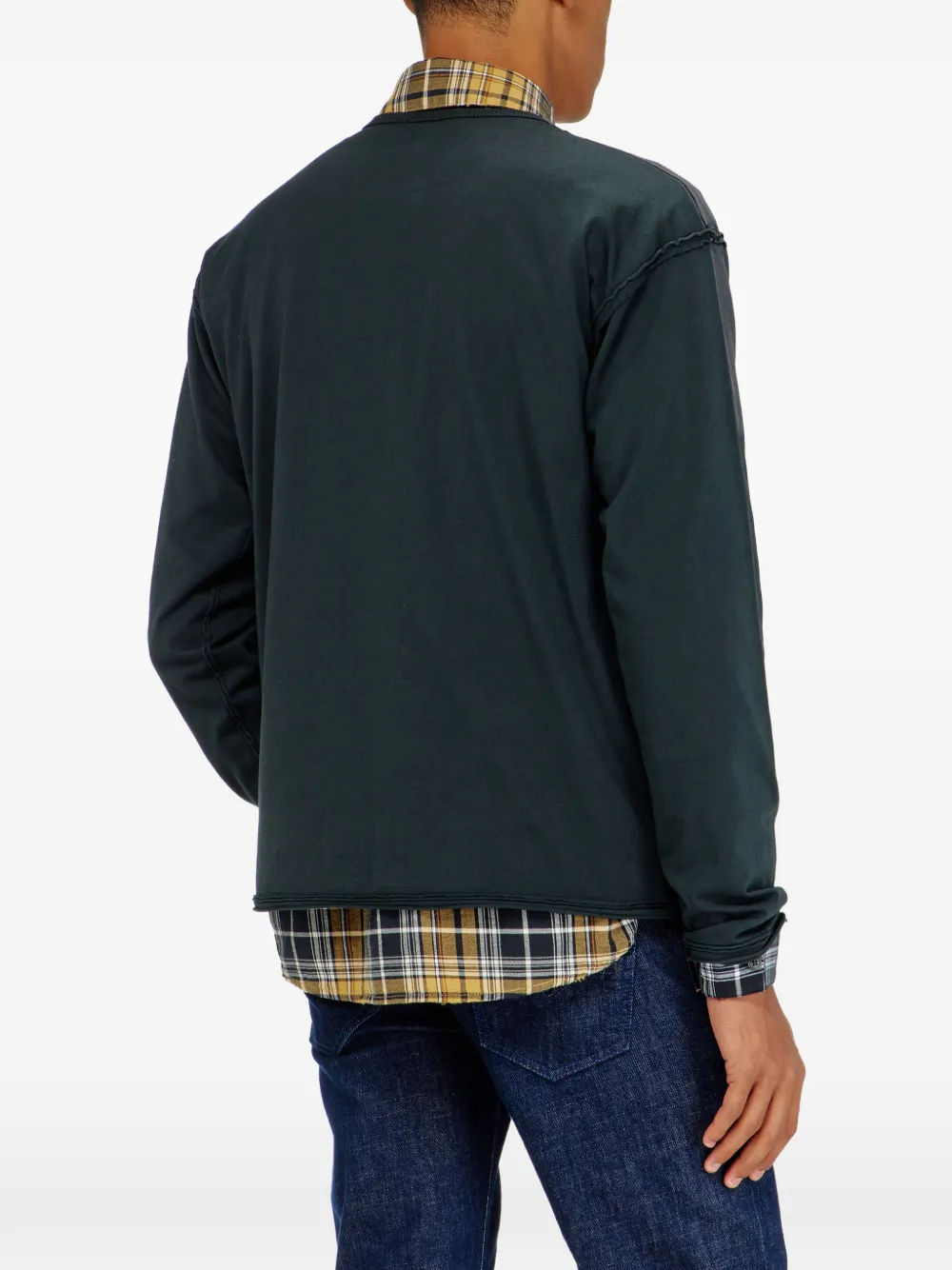 Diesel T-NORM-LS-RAW-NC T-shirt Groen