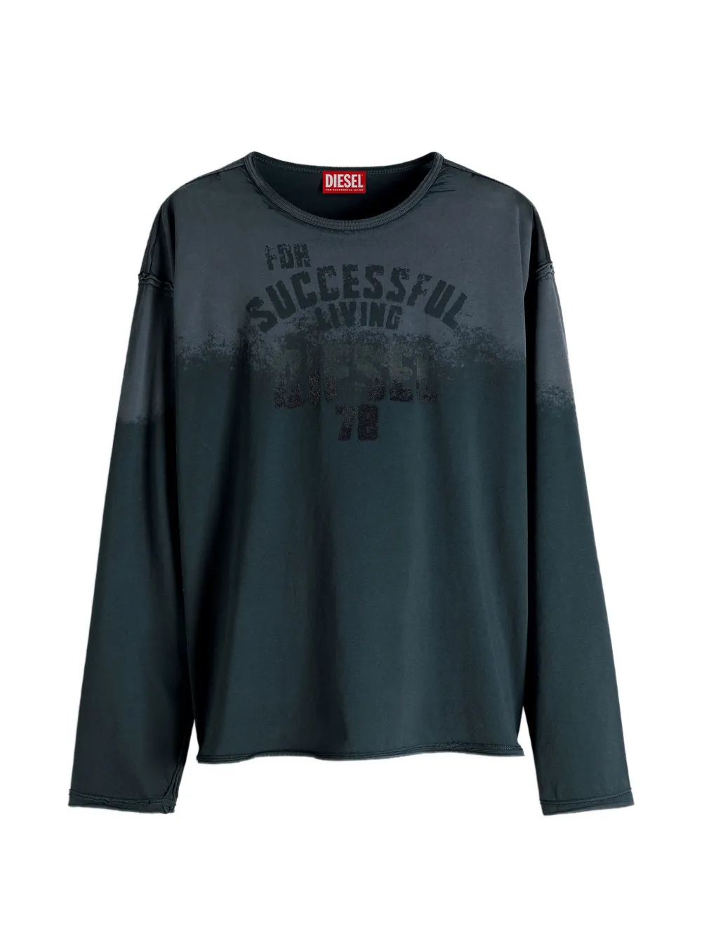 Diesel T-shirt T-NORM-LS-RAW-NC - Verde