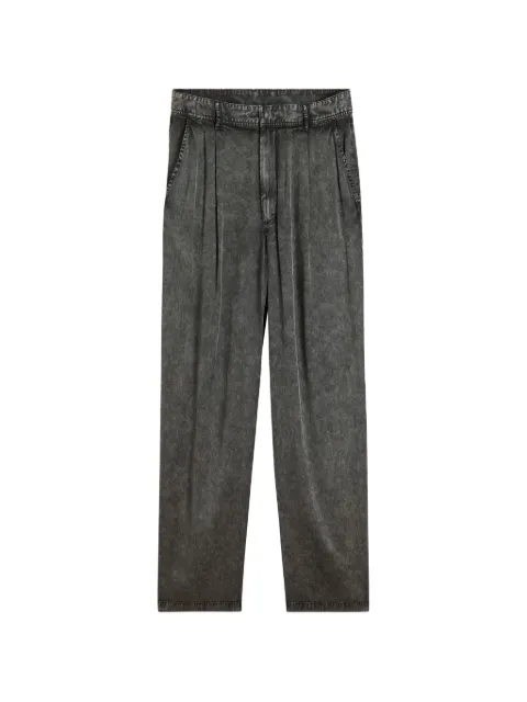 Diesel wide-leg pants in denim-effect viscose
