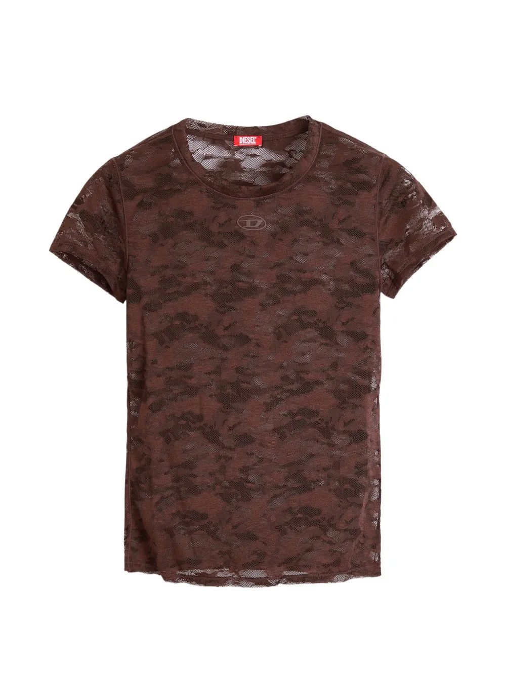 Diesel camo lace T-shirt Bruin