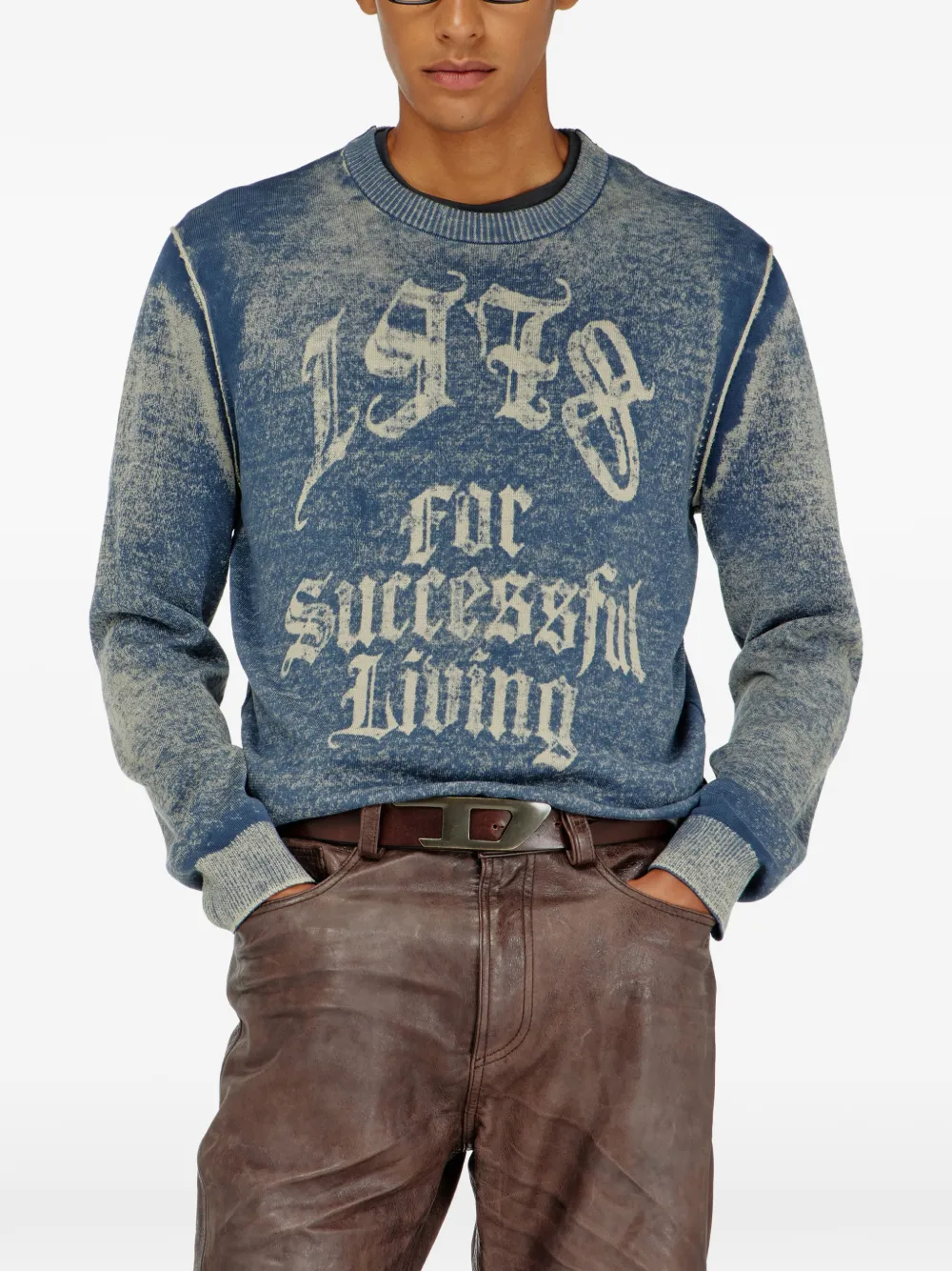 Diesel K-Lauti-A sweater Blauw