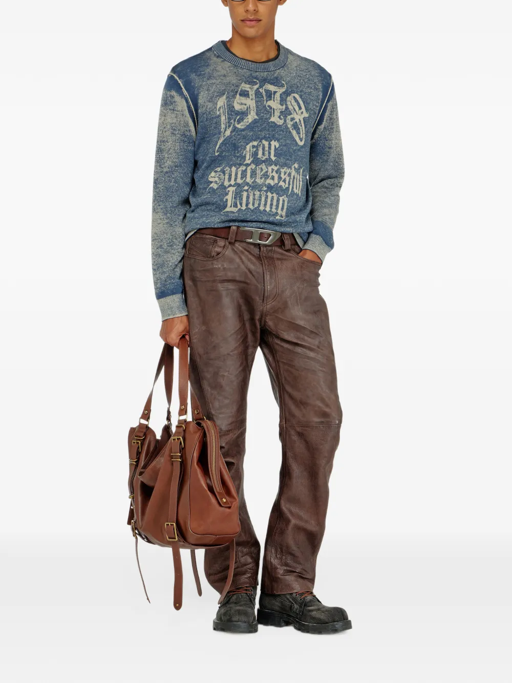 Diesel K-Lauti-A sweater Blauw