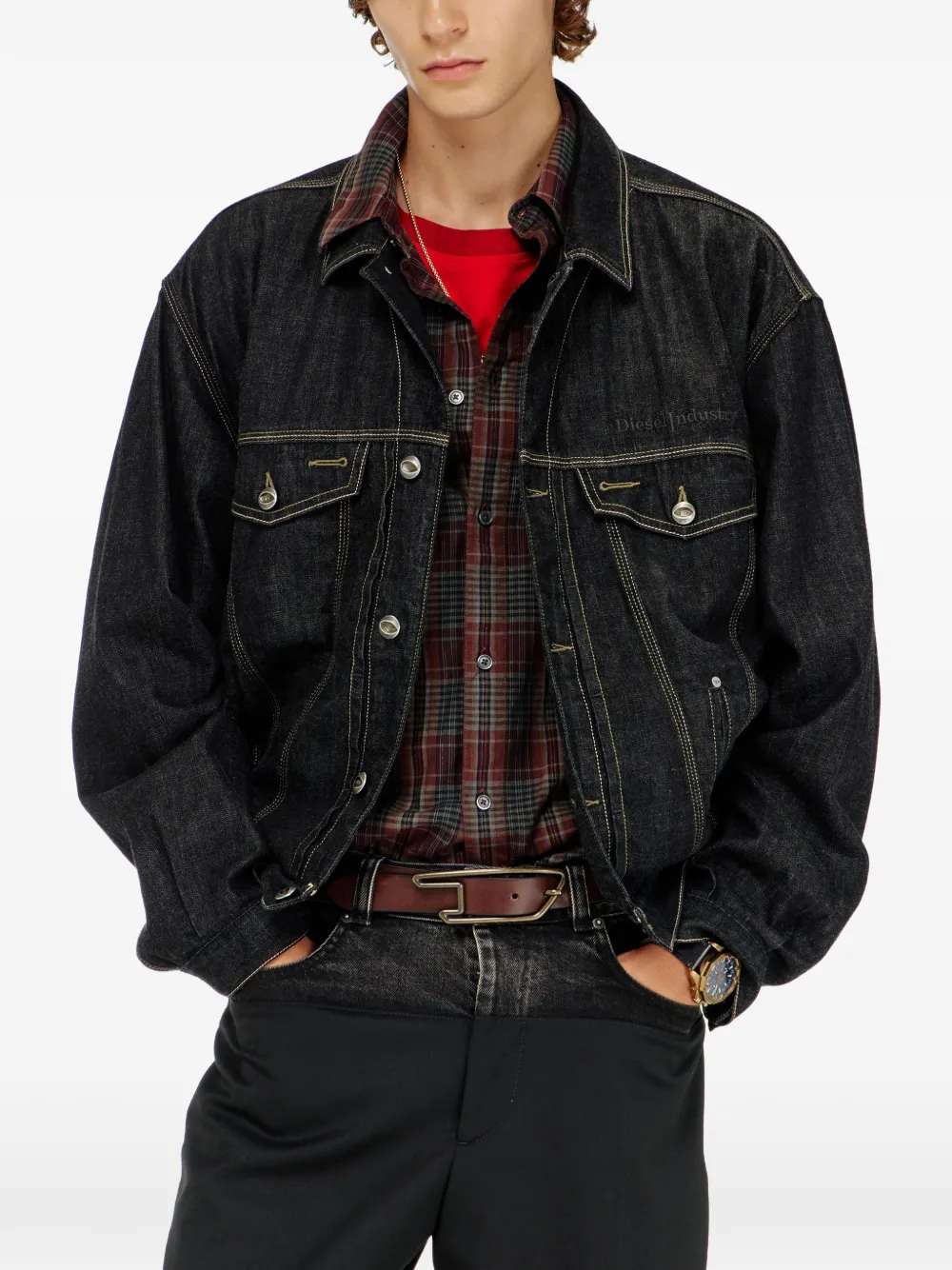 Diesel D-Denver denim jack Zwart
