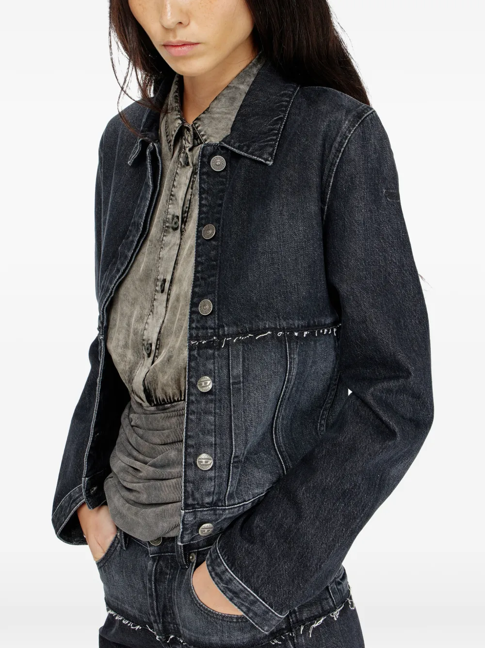 Diesel De-Kato-Se denim jack Zwart