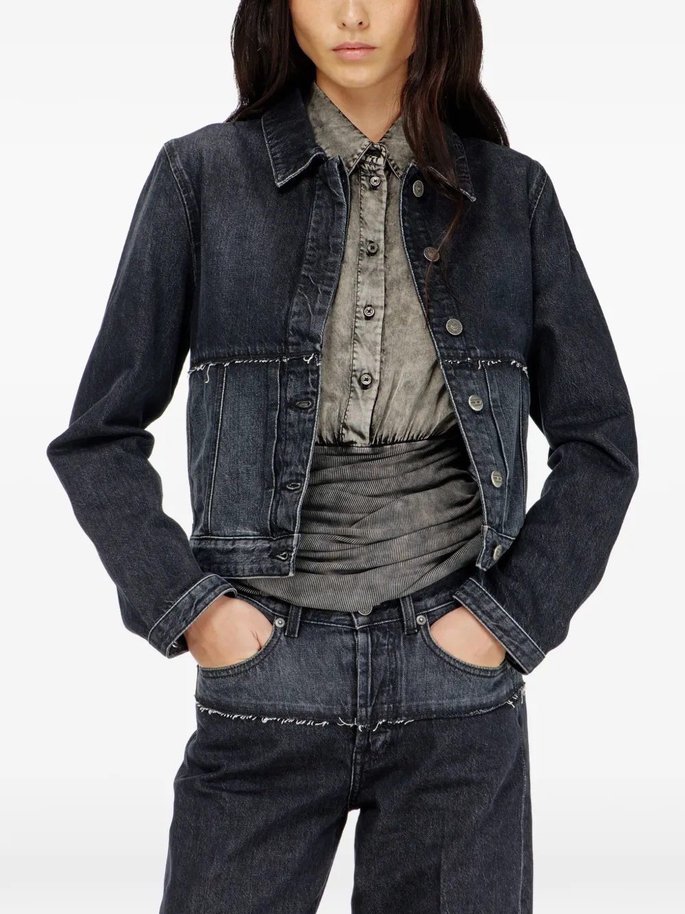 Diesel De-Kato-Se denim jack Zwart