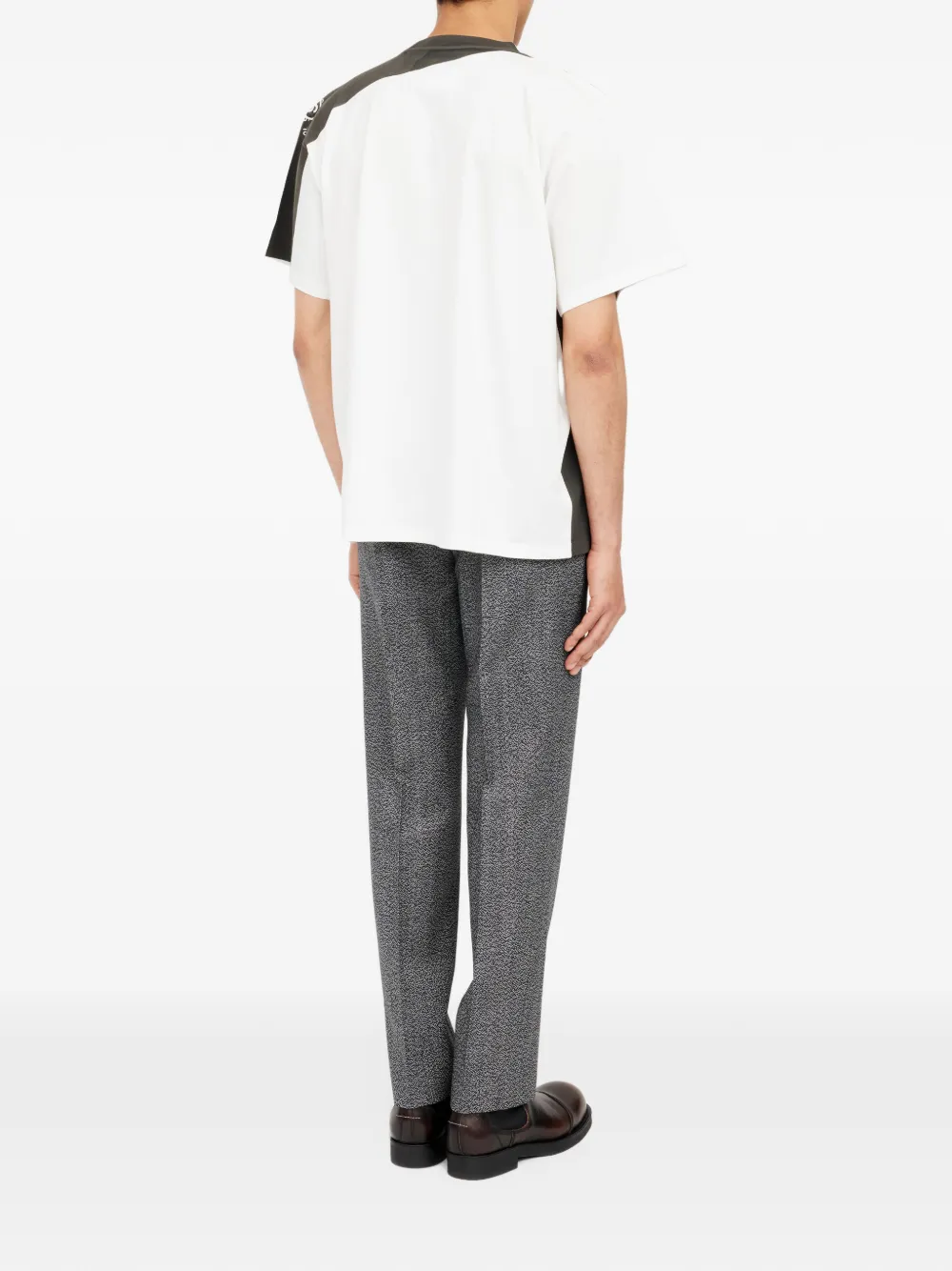 MM6 Maison Margiela Numeric Signature two-tone T-shirt Grijs