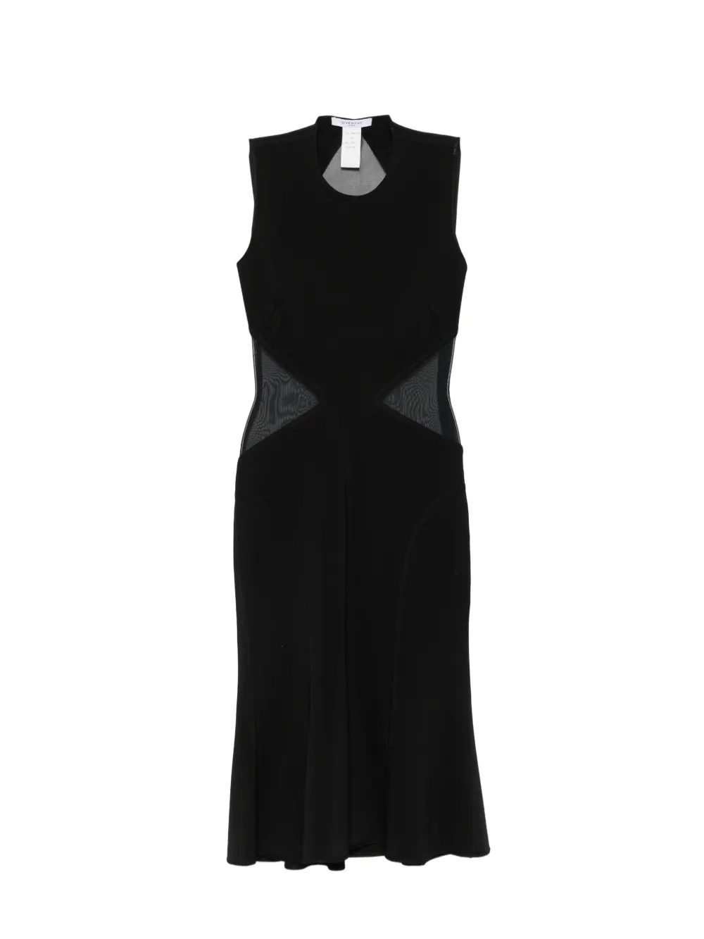 Givenchy Pre-Owned Abito midi smanicato con inserti in rete anni 2010 - Nero