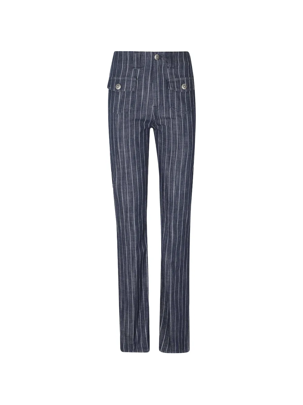 DONDUP Jeans mit aufgesetzten Taschen und Nadelstreifen - Blau