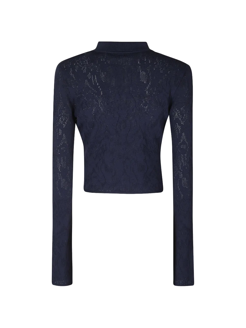 DONDUP lace-knit button-up cardigan Blauw