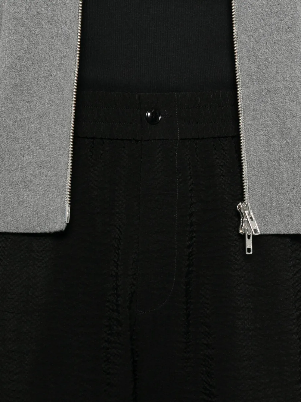 Giorgio Armani textured tapered trousers Zwart